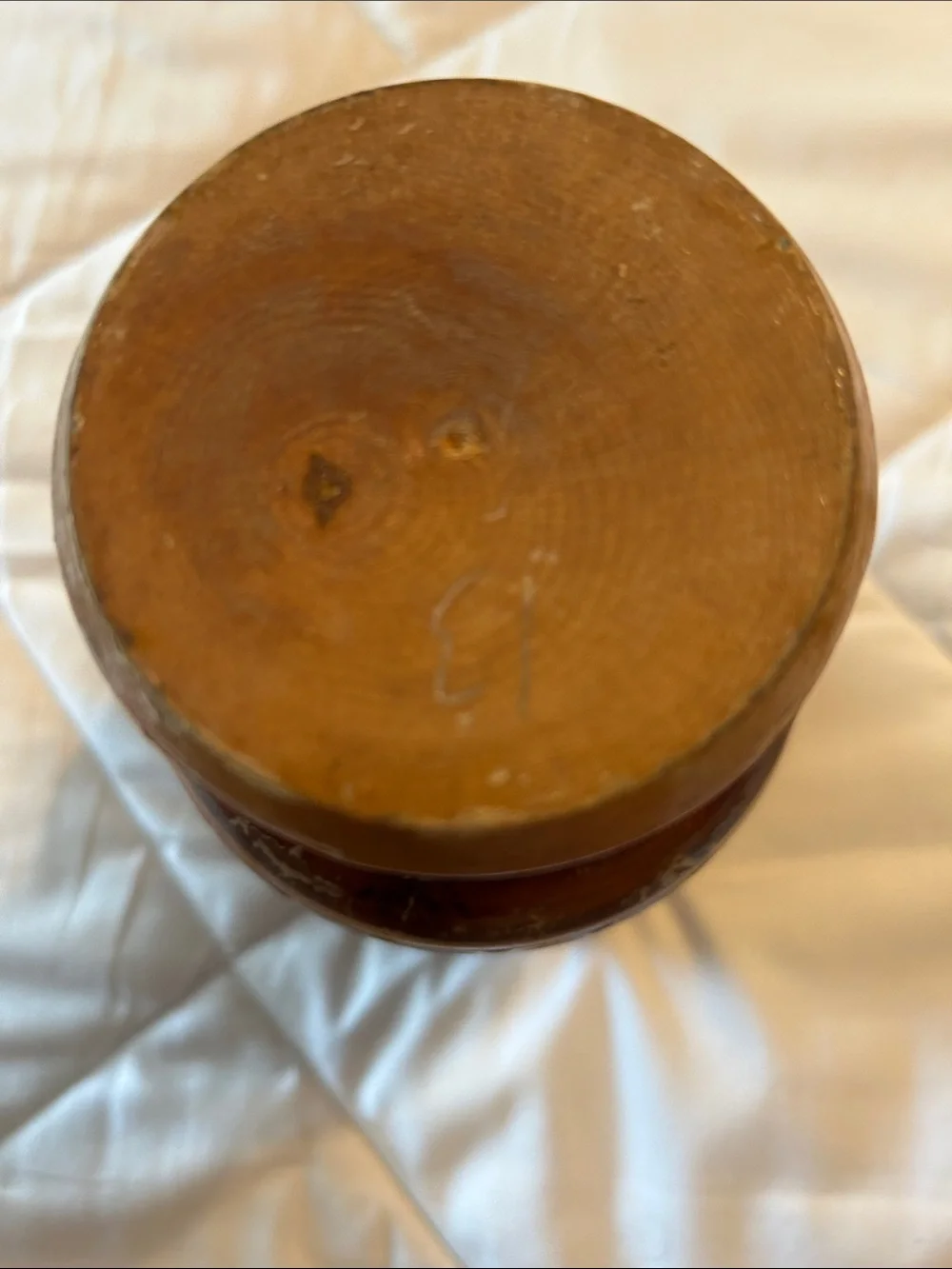 Vintage  Wooden mortar bowl